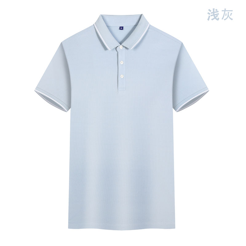 215克六角珠蜂窝棉做A5级抗菌二级领短袖POLO衫GJ22-W2图9