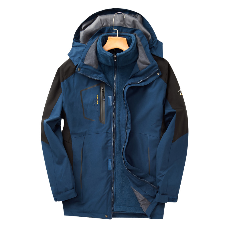 防风防水可拆卸户外登山服三合一冲锋衣男款KF-20207男图3