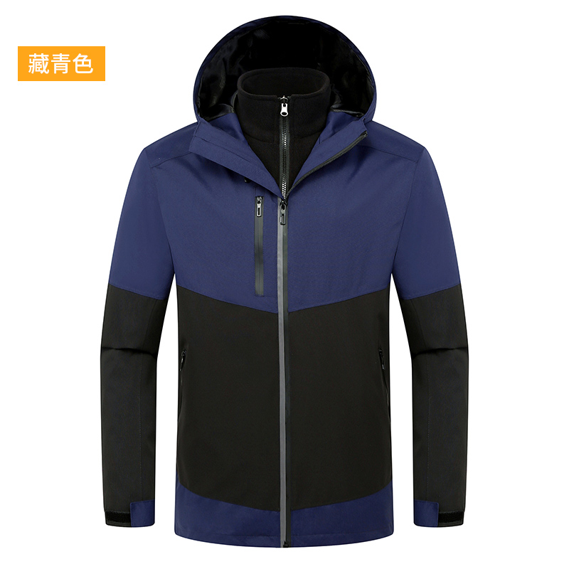 线缝全热封防水可脱卸内胆三合一冲锋衣T02-8188图2