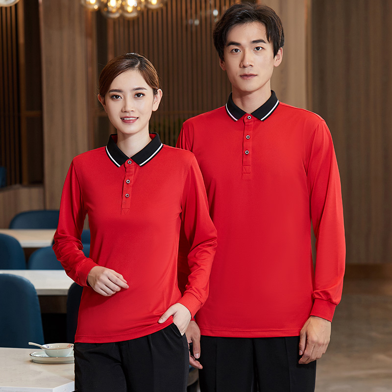 04长袖翻领POLO衫服务员工作服通款H01-2020-59图2