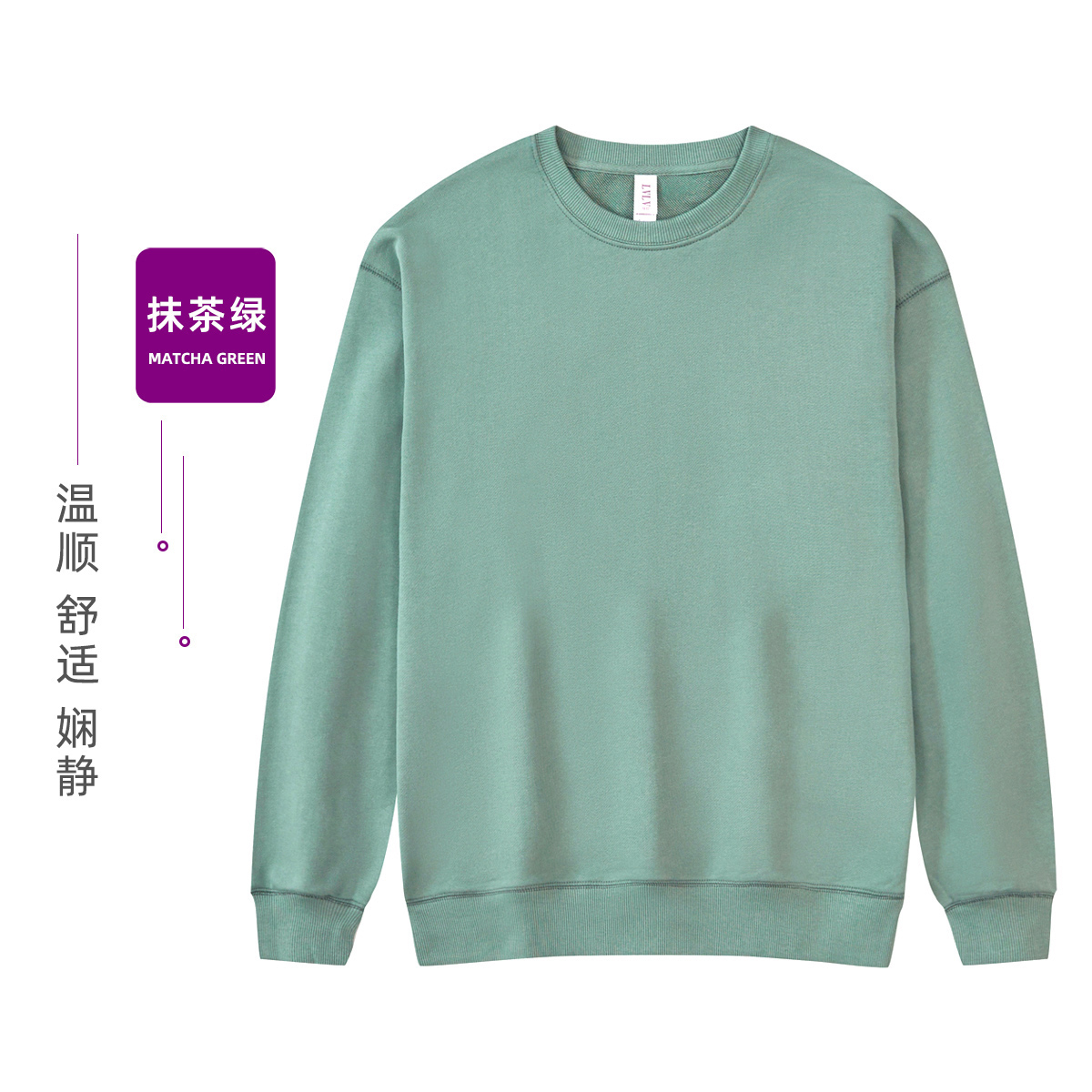 450g纯棉毛圈圆领套头卫衣W13-W450-601图3