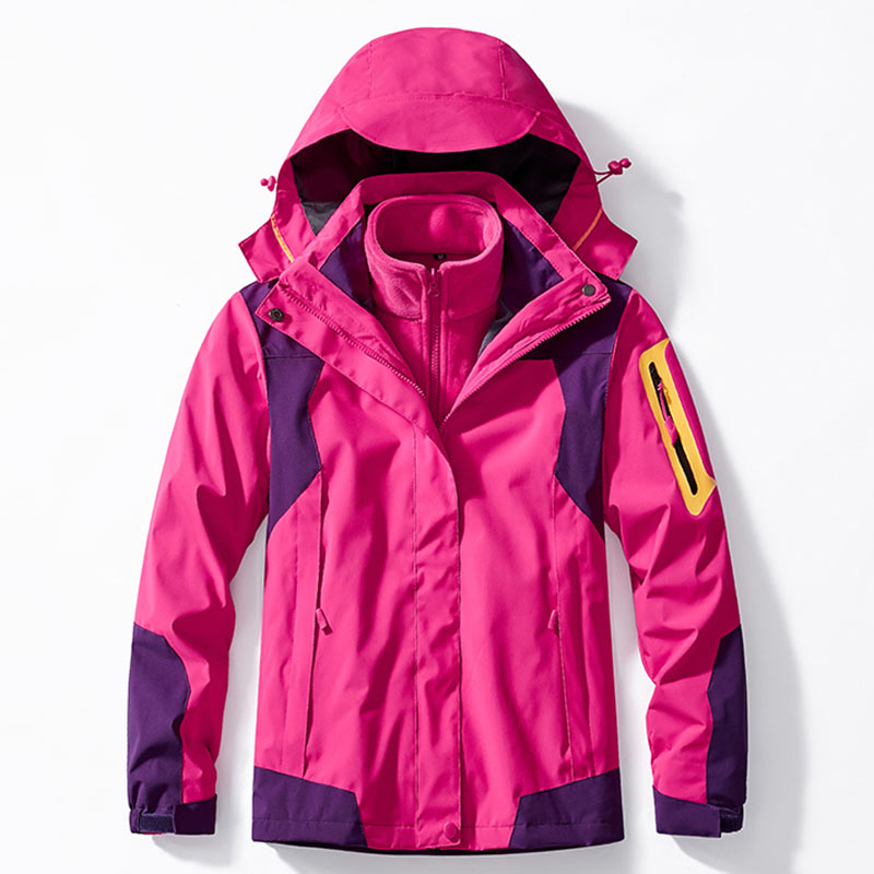 情侣款户外登山服两件套水貂绒内胆三合一冲锋衣女款KI-552女款图5