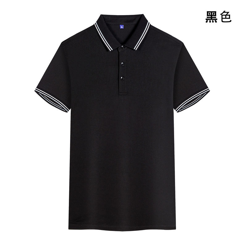 200克天丝绸丝棉红白条纹夏季POLO衫GJ22-S388图2