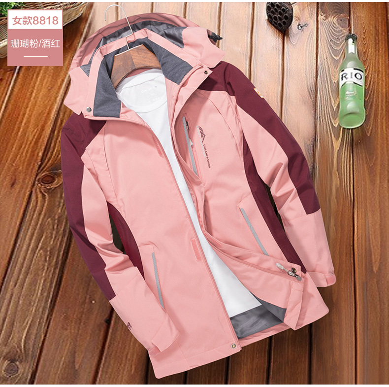 春秋单层冲锋衣登山服女款KF-8818女图2