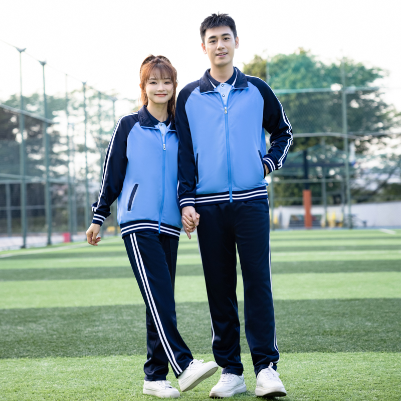 学院运动风秋冬季中小学生长袖校服套装两件套KA-1078-8899图2