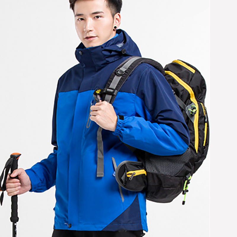 户外登山卸寒可拆卸三合一冲锋衣T02-8039男图2