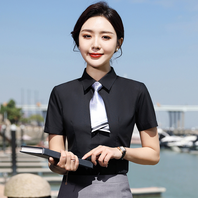 职业商务短袖衬衫男女款DJ1-8390衬衫短袖图12