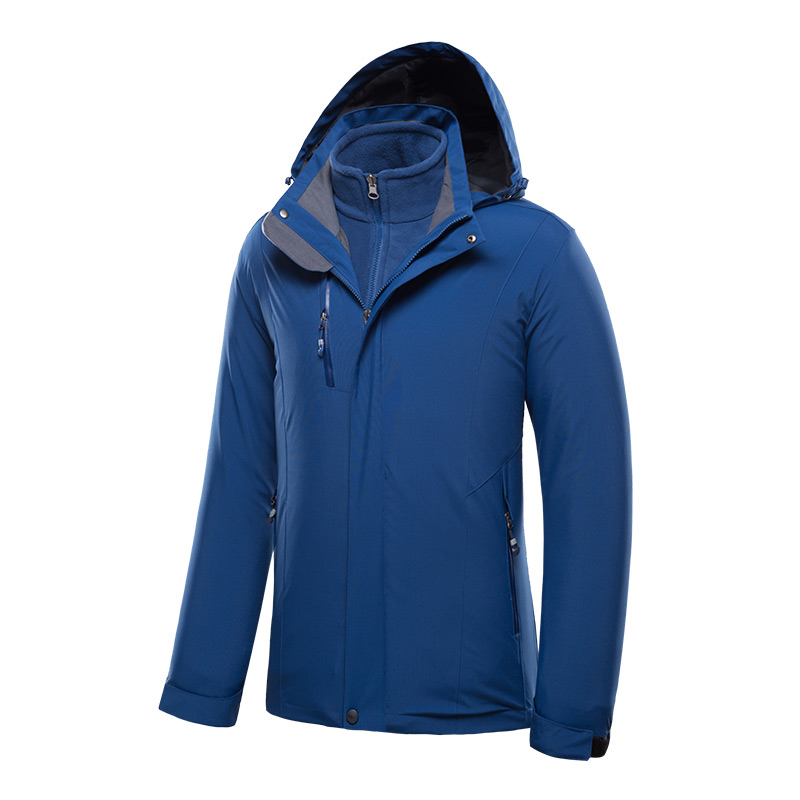 冬季新款冲锋衣三合一两件套可拆卸工作服登山服情侣款KM-7718图6