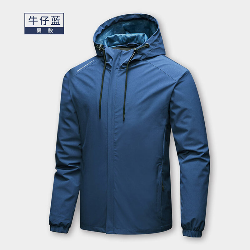 春秋季薄款户外运动登山连帽防水透气冲锋衣情侣款KM-DRJ5857图3