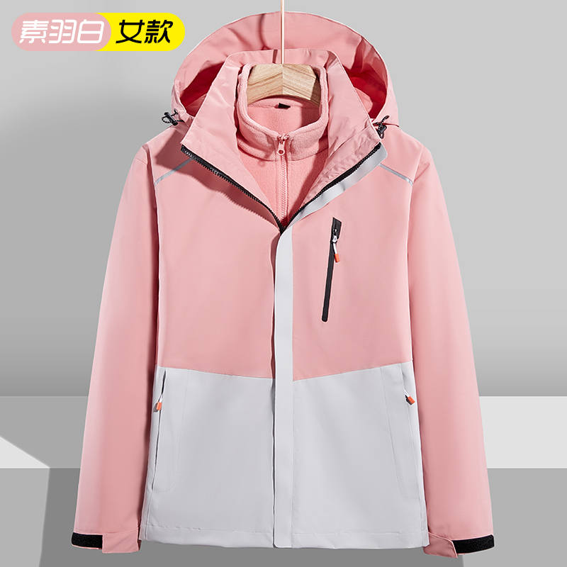 户外登上三合一冲锋衣摇粒绒内胆两件套亲子装外套女款KM-21666图4