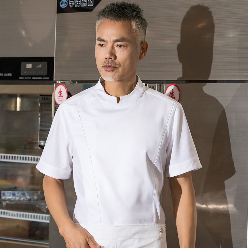 V领口短袖酒店厨师服上衣H01-22006图2