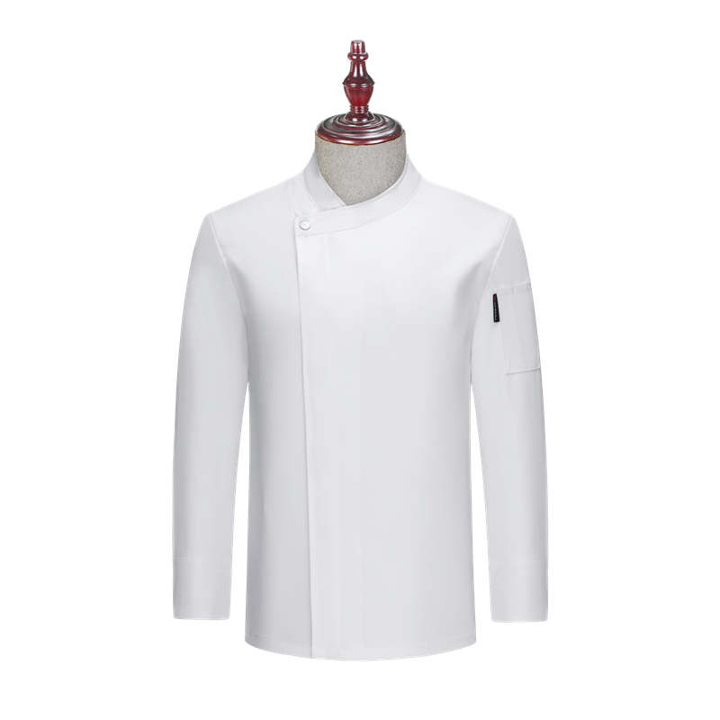 高端弹力棉一扣长袖厨师服上衣H20-AC22-595图2