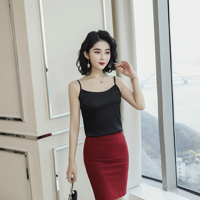 混纺真丝弹力段真丝吊带女DR1-1871图2