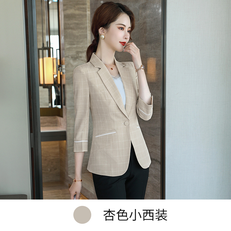 格子修身商务通勤职业西服外套女50-995外套图4