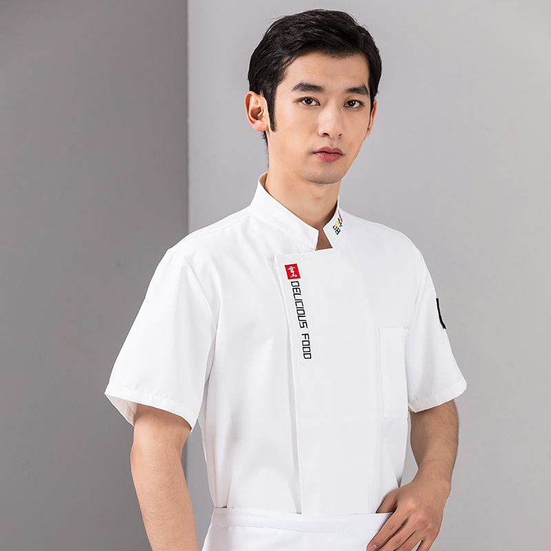 品味厨短袖酒店厨师服上衣H01-2022-24图3