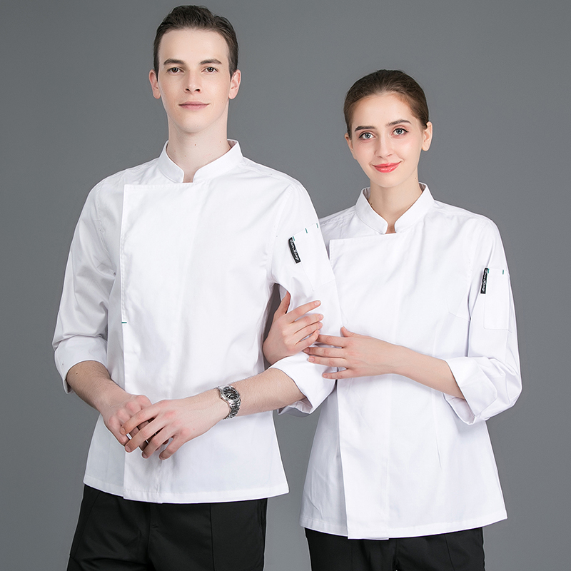 全工艺涤棉套结长袖厨师服H02-21LY072-075图2