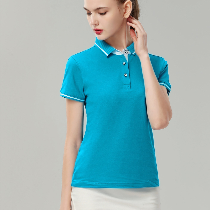 190g40支商务翻领短袖POLO衫女款31-1878女图2