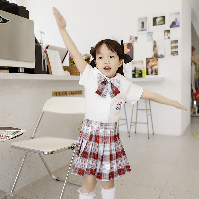 日系JK制服儿童校服短袖衬衫女款150-M032