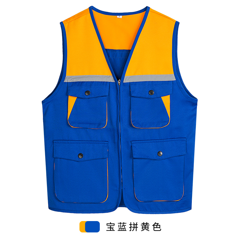 拼色反光立体多兜多口袋马甲E01-S9002图6