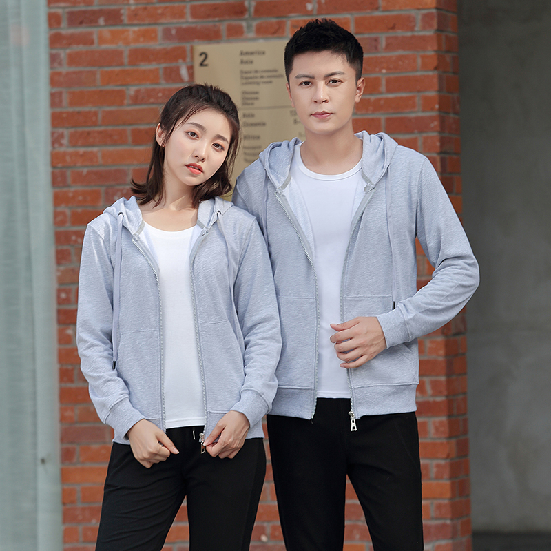 380g精梳全棉带帽拉链卫衣H04-9915图2