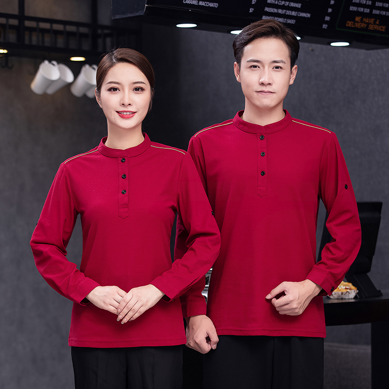全棉珠地立领服务员工作服H02-21LY207-210图2