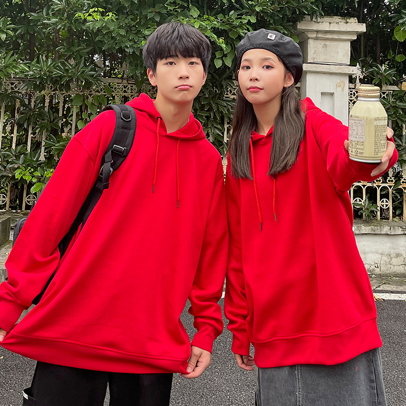 310g珠地健康棉纯色连帽套头卫衣通款W02-705图3