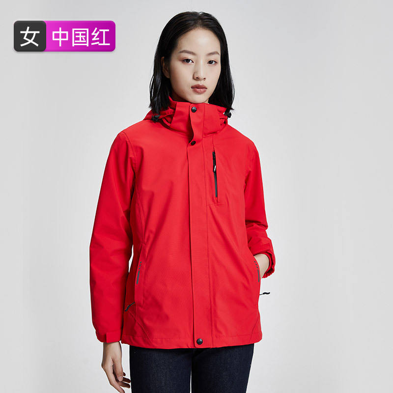 登山服防水防风三合一摇粒绒内胆冲锋衣女款KT2-110842图2